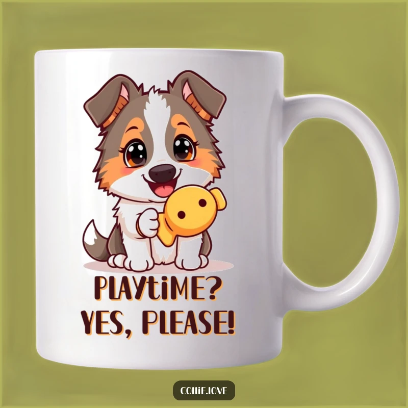 Funny Collie Squeaky Toy Mug: The Perfect Eager Gift for Dog Playmates