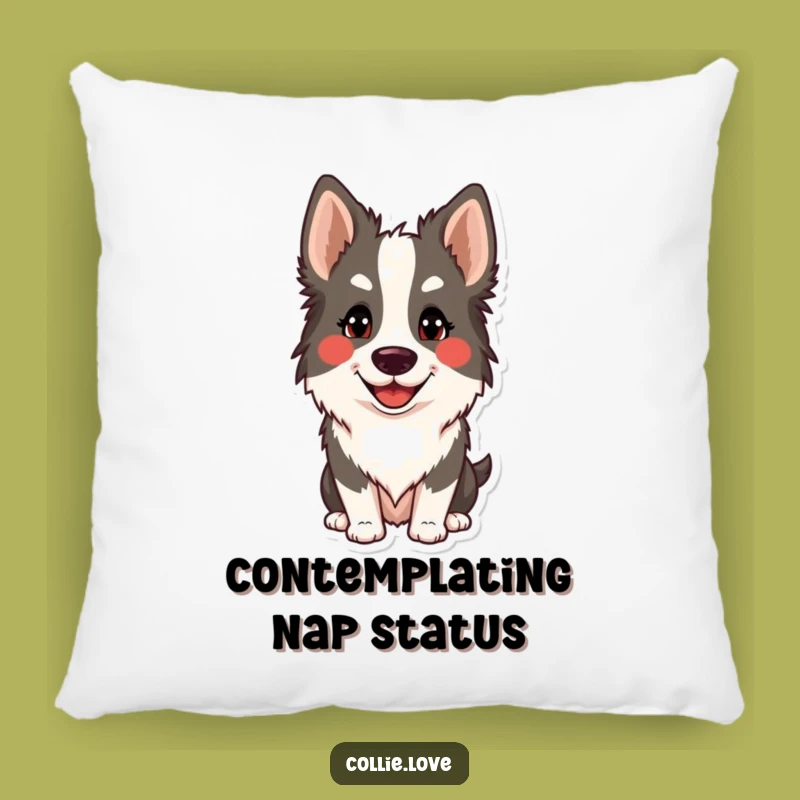 Comfy Funny Collie Smile Pillow: Add Humor to Your Cozy Space