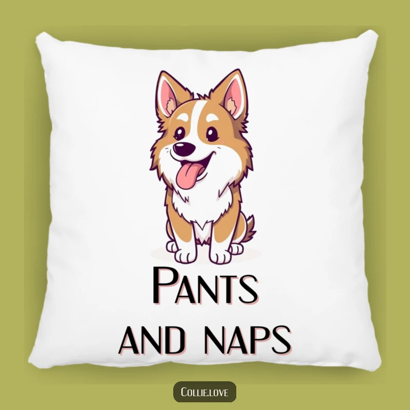 Funny Collie Panting Pillow - Cozy & Hilarious Dog Accent