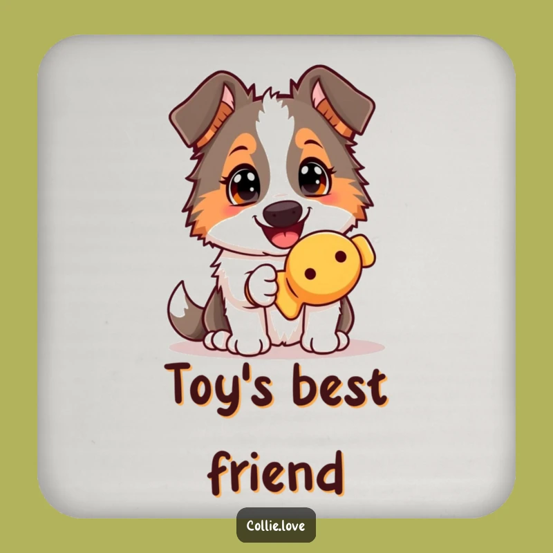 Collie Squeaky Toy Coaster: Protect Surfaces with Canine Playfulness