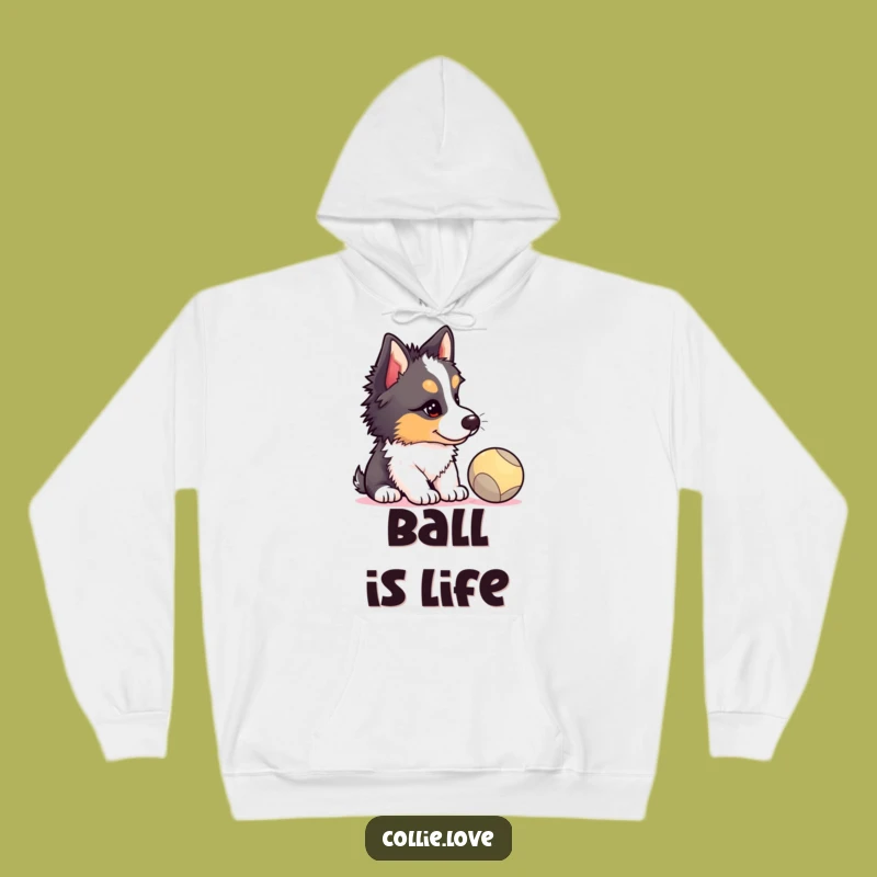 Funny Collie Puppy Focused Hoodie - Cozy & Hilarious Dog Lover Gear