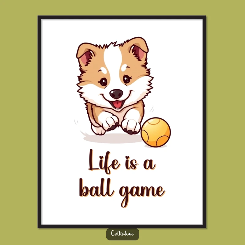 Free Printable Collie Puppy Wall Art: Cute Downloadable Decor for Playrooms!