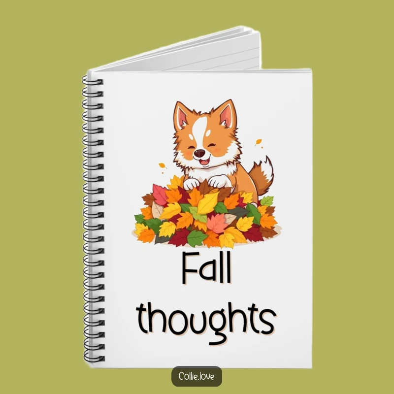Funny Collie Leaf Pile Notebook: Journal Your Autumn Fun with this Humorous Gift