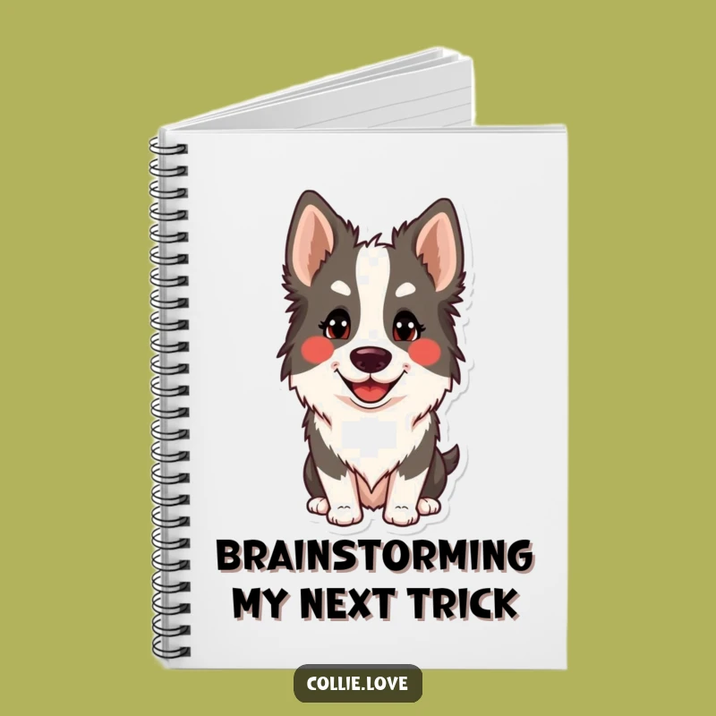 Funny Collie Smile Notebook: Jot Down Ideas with Canine Glee