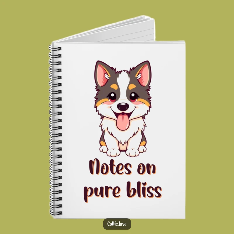 Funny Happy Collie Panting Notebook: Jot Down Joyful Ideas
