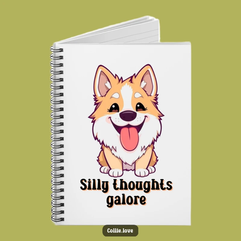 Funny Kawaii Collie Notebook: Silly Grin Journal, a Perfect Funny Gift