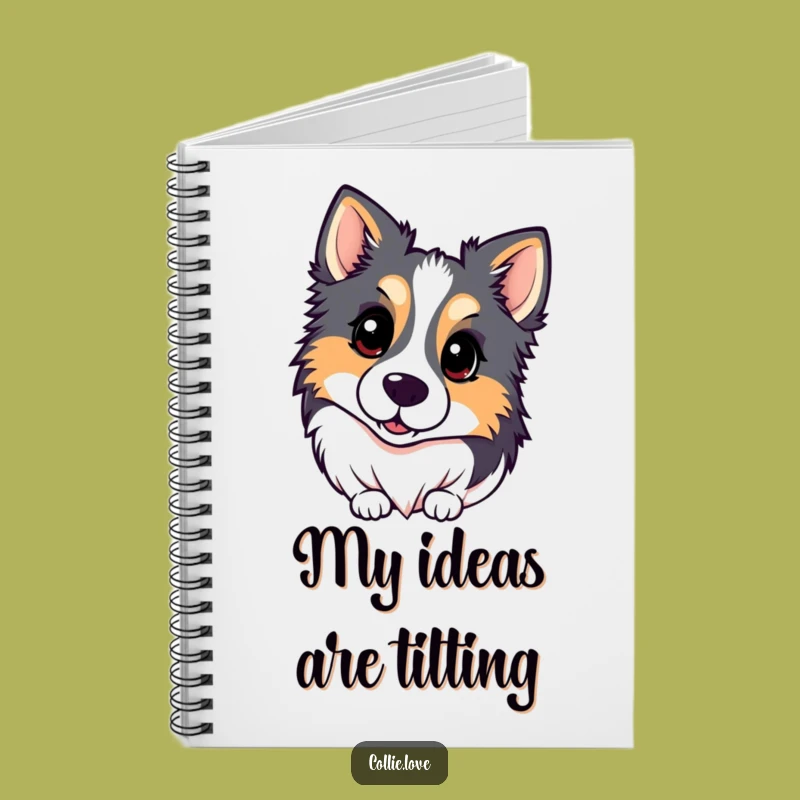 Funny Kawaii Collie Notebook: Inquisitive Head Tilt Journal, a Perfect Funny Gift