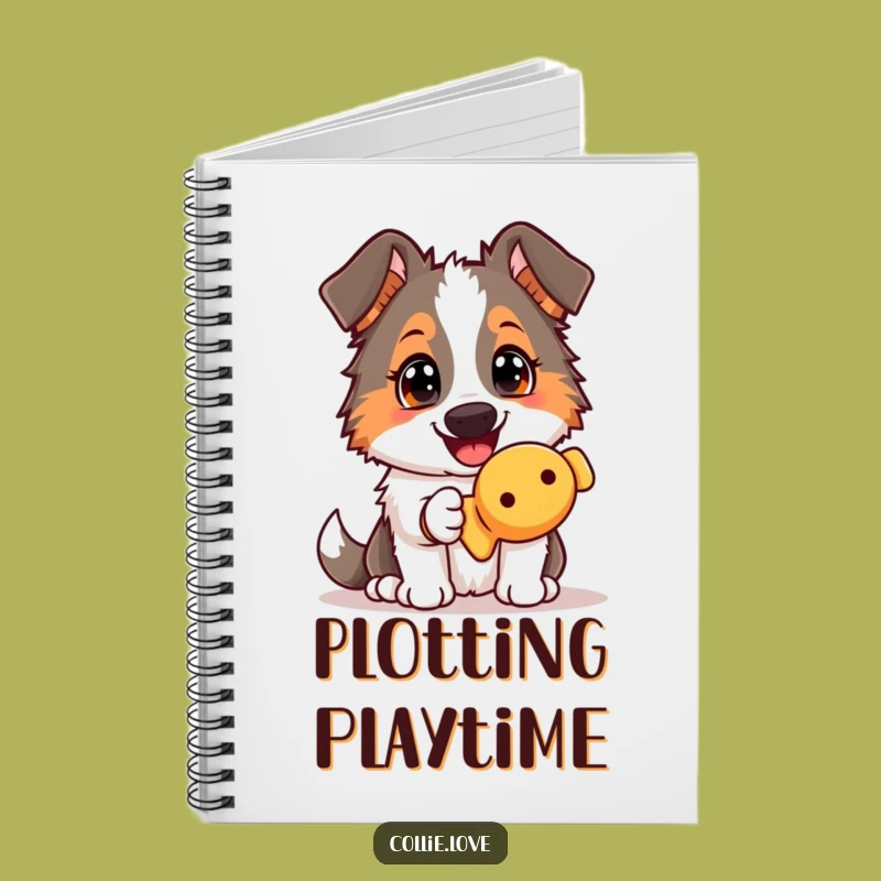 Collie Squeaky Toy Notebook: Jot Down Ideas with an Eager Gaze
