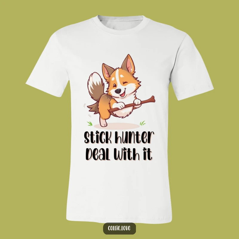 Funny Collie Dog Fetching Stick T-Shirt: A Hilarious Gift for Active Pups and Owners