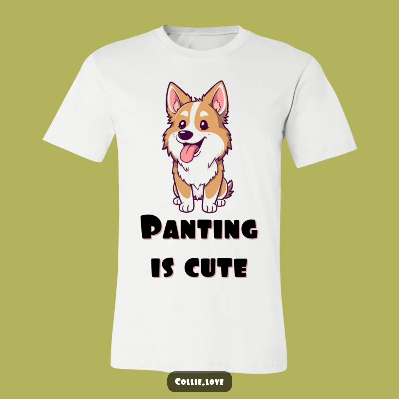 Funny Collie Panting T-Shirt - Hilarious Dog Runner Tee
