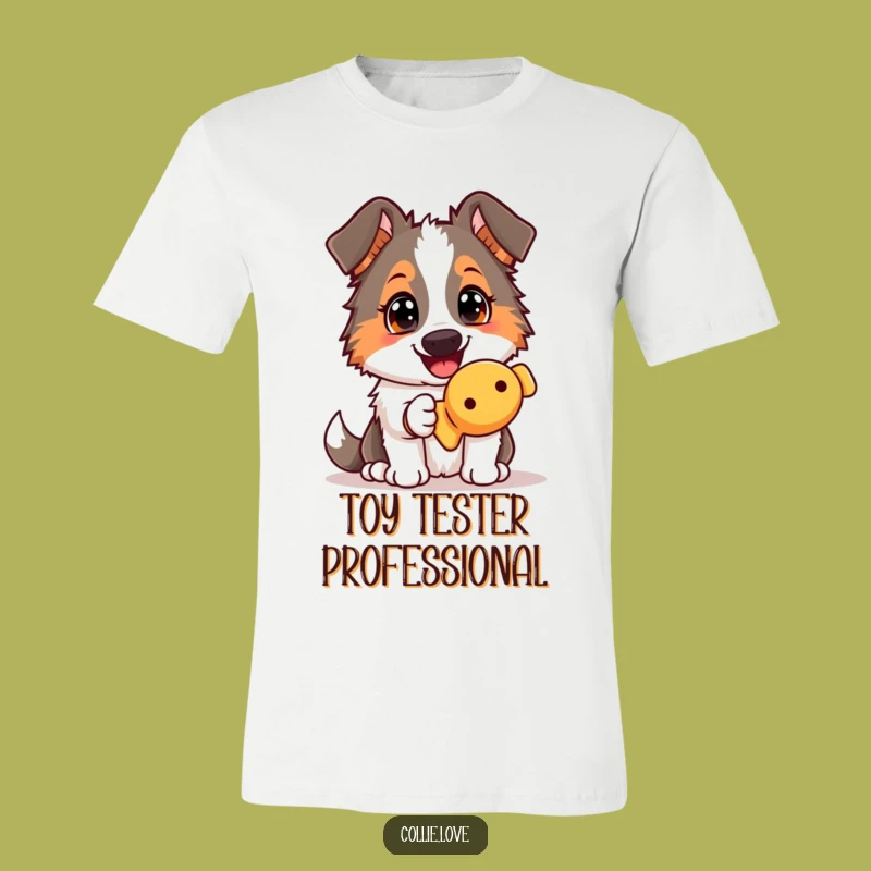 Happy Collie Squeaky Toy T-Shirt: Share the Fun with This Funny Tee