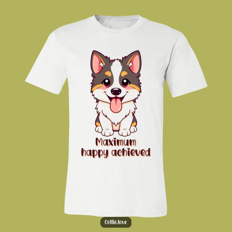 Funny Happy Collie Tongue Out T-Shirt: Wearable Doggy Enthusiasm
